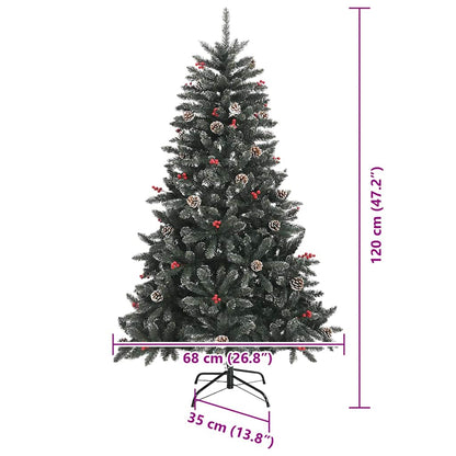 Künstlicher Weihnachtsbaum Grün 120 cm PVC, Plastik und Stahl