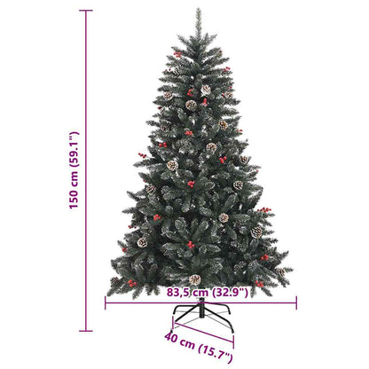 Künstlicher Weihnachtsbaum Grün 150 cm PVC, Plastik und Stahl