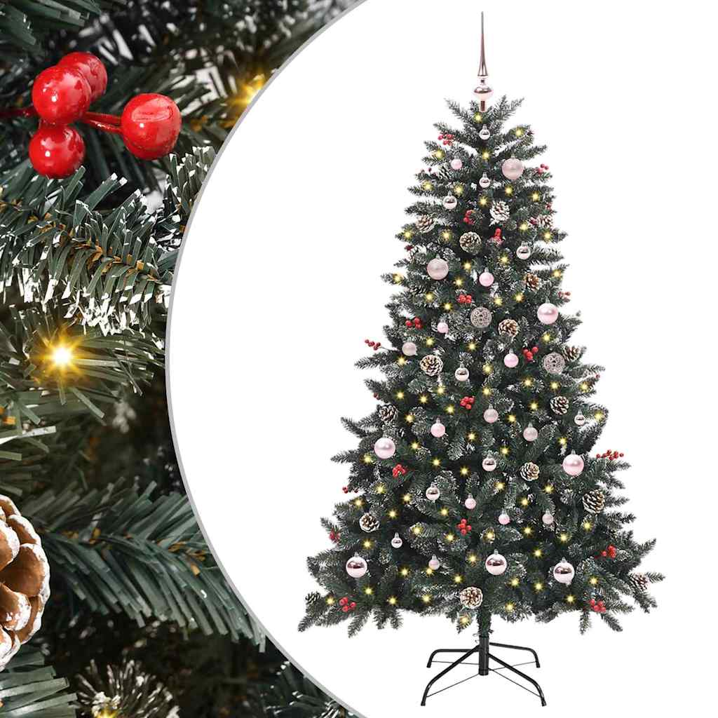 Künstlicher Weihnachtsbaum Grün 150 cm PVC, Plastik und Stahl