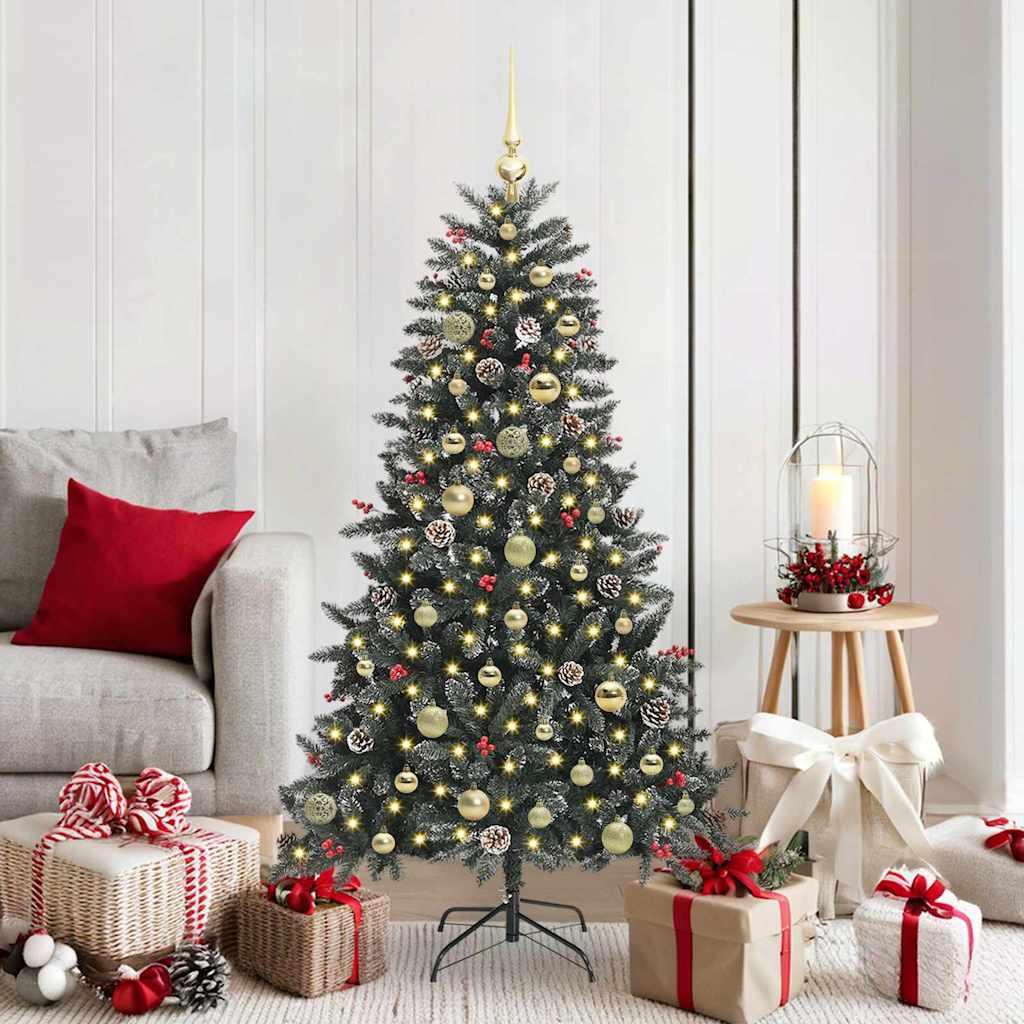 Künstlicher Weihnachtsbaum Grün 150 cm PVC, Plastik und Stahl