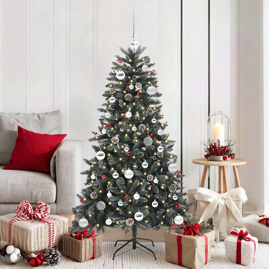 Künstlicher Weihnachtsbaum Grün 150 cm PVC, Plastik und Stahl