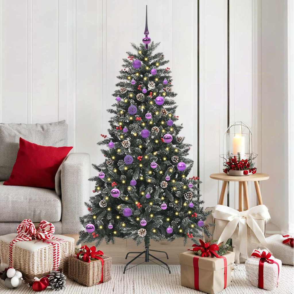 Künstlicher Weihnachtsbaum Grün 150 cm PVC, Plastik und Stahl