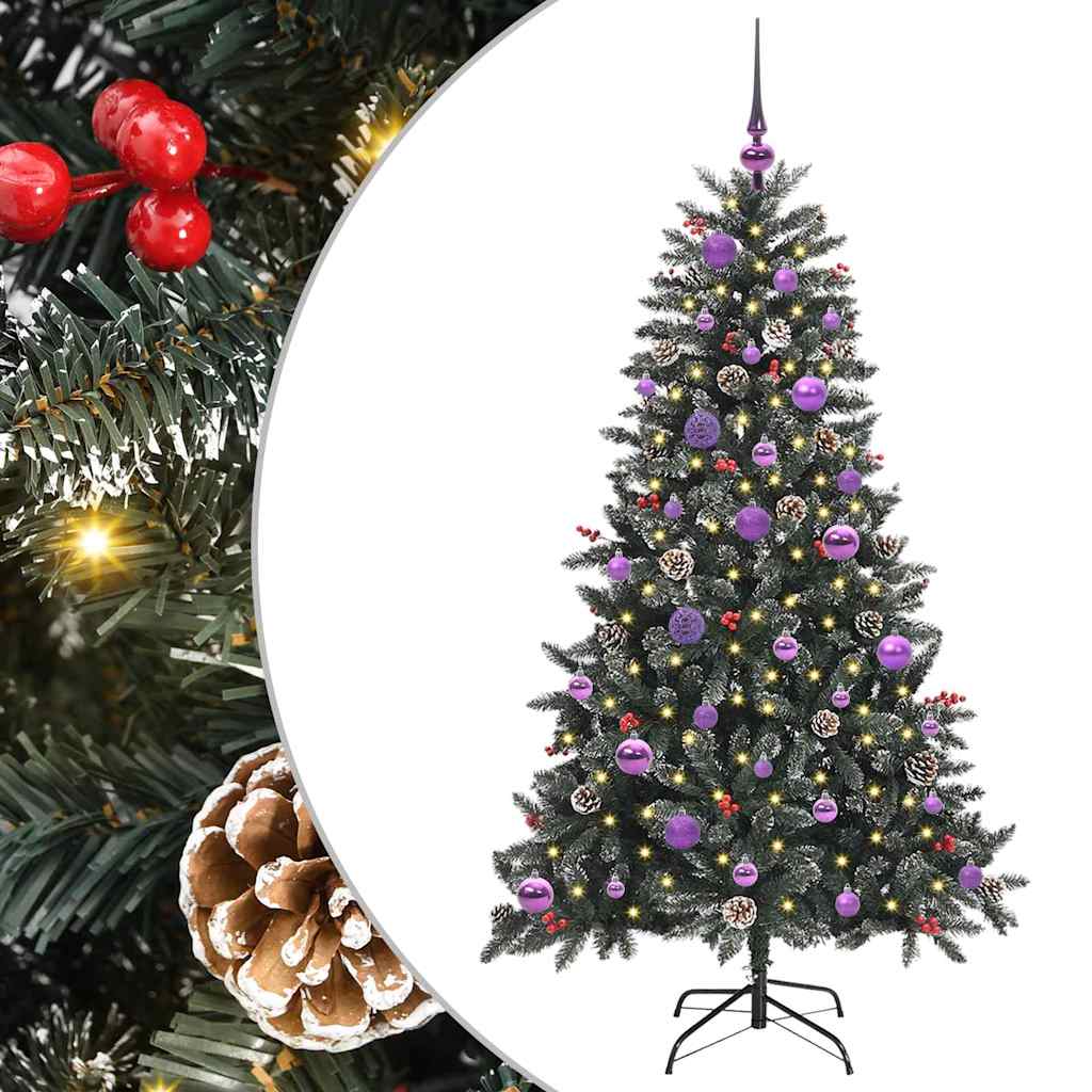 Künstlicher Weihnachtsbaum Grün 150 cm PVC, Plastik und Stahl