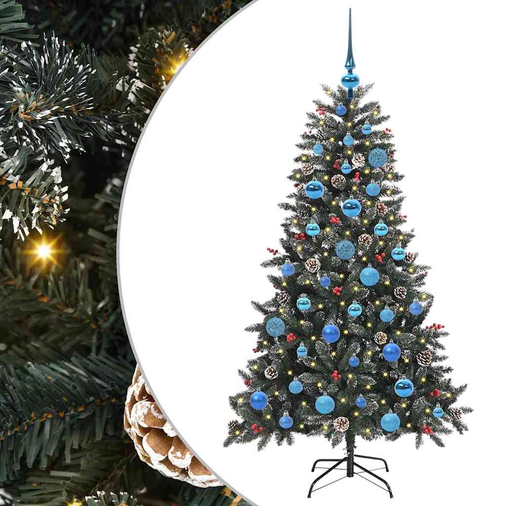 Künstlicher Weihnachtsbaum Grün 150 cm PVC, Plastik und Stahl