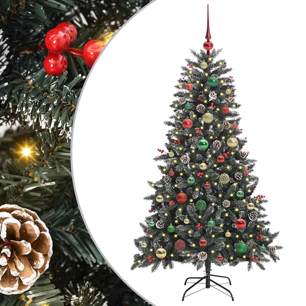 Künstlicher Weihnachtsbaum Grün 150 cm PVC, Plastik und Stahl