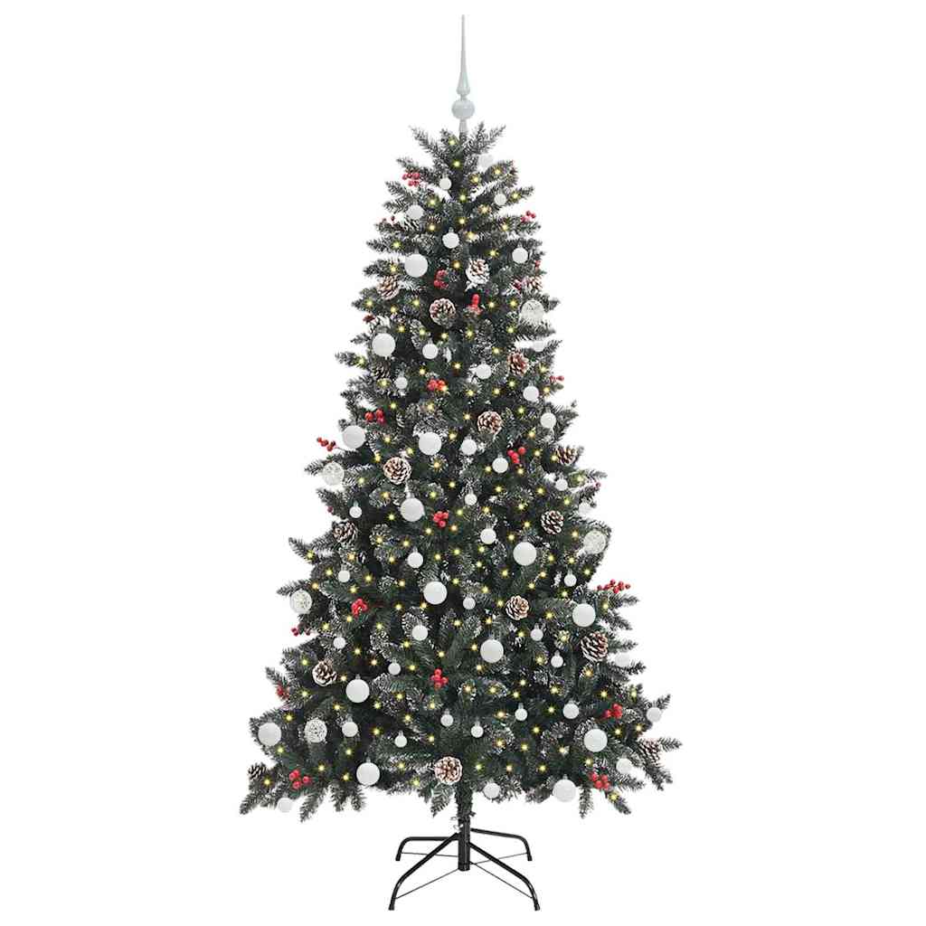 Künstlicher Weihnachtsbaum Grün 180 cm PVC, Plastik und Stahl