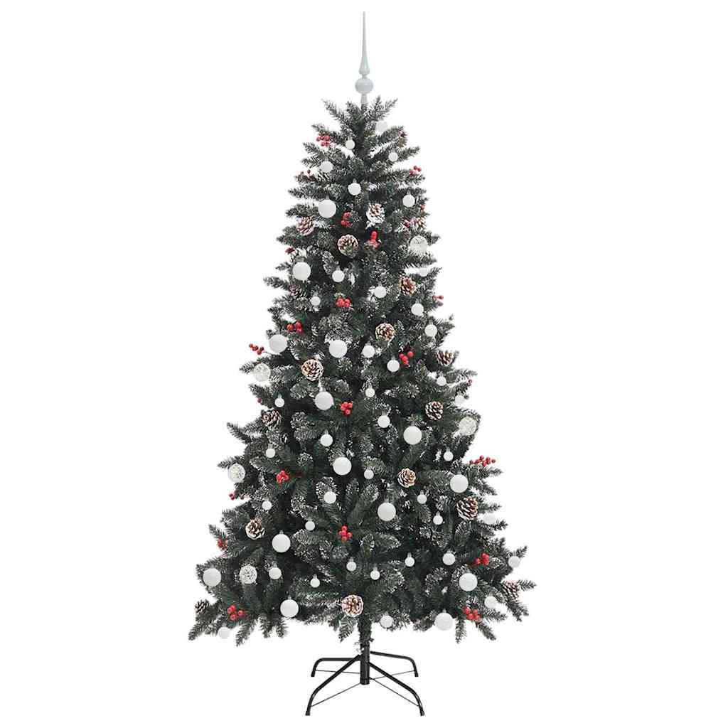 Künstlicher Weihnachtsbaum Grün 180 cm PVC, Plastik und Stahl