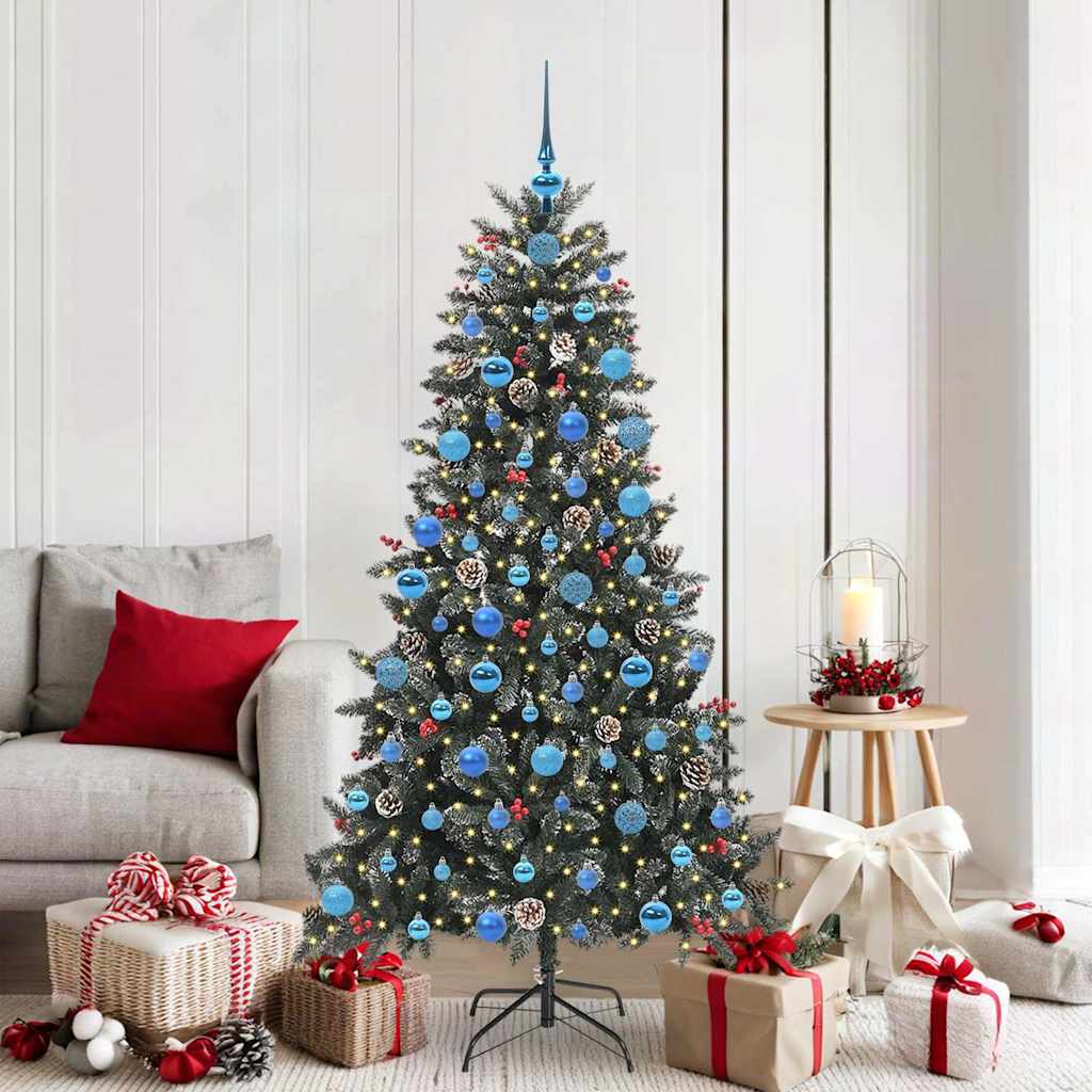Künstlicher Weihnachtsbaum Grün 180 cm PVC, Plastik und Stahl