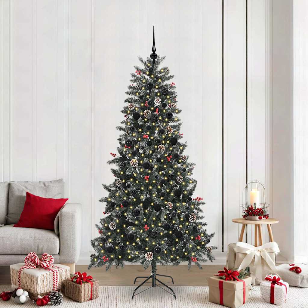 Künstlicher Weihnachtsbaum Grün 210 cm PVC, Plastik und Stahl