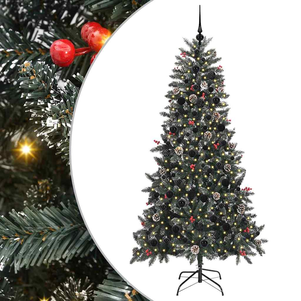 Künstlicher Weihnachtsbaum Grün 210 cm PVC, Plastik und Stahl