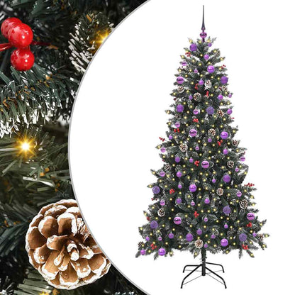 Künstlicher Weihnachtsbaum Grün 210 cm PVC, Plastik und Stahl