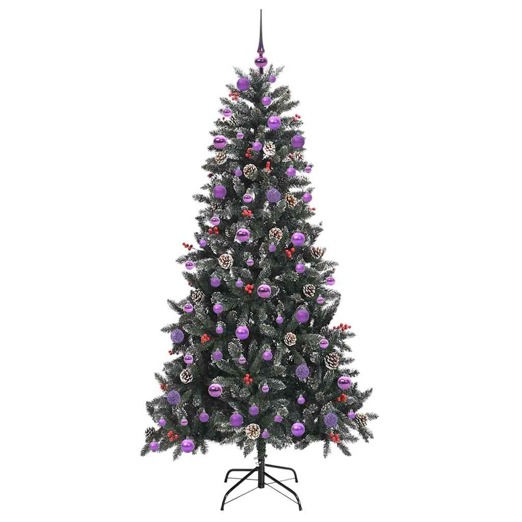 Künstlicher Weihnachtsbaum Grün 210 cm PVC, Plastik und Stahl