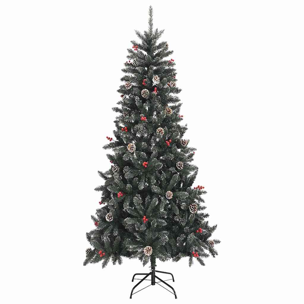 Künstlicher Weihnachtsbaum Grün 210 cm PVC, Plastik und Stahl