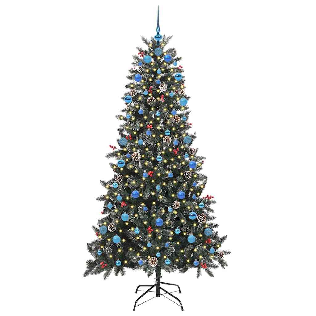 Künstlicher Weihnachtsbaum Grün 210 cm PVC, Plastik und Stahl