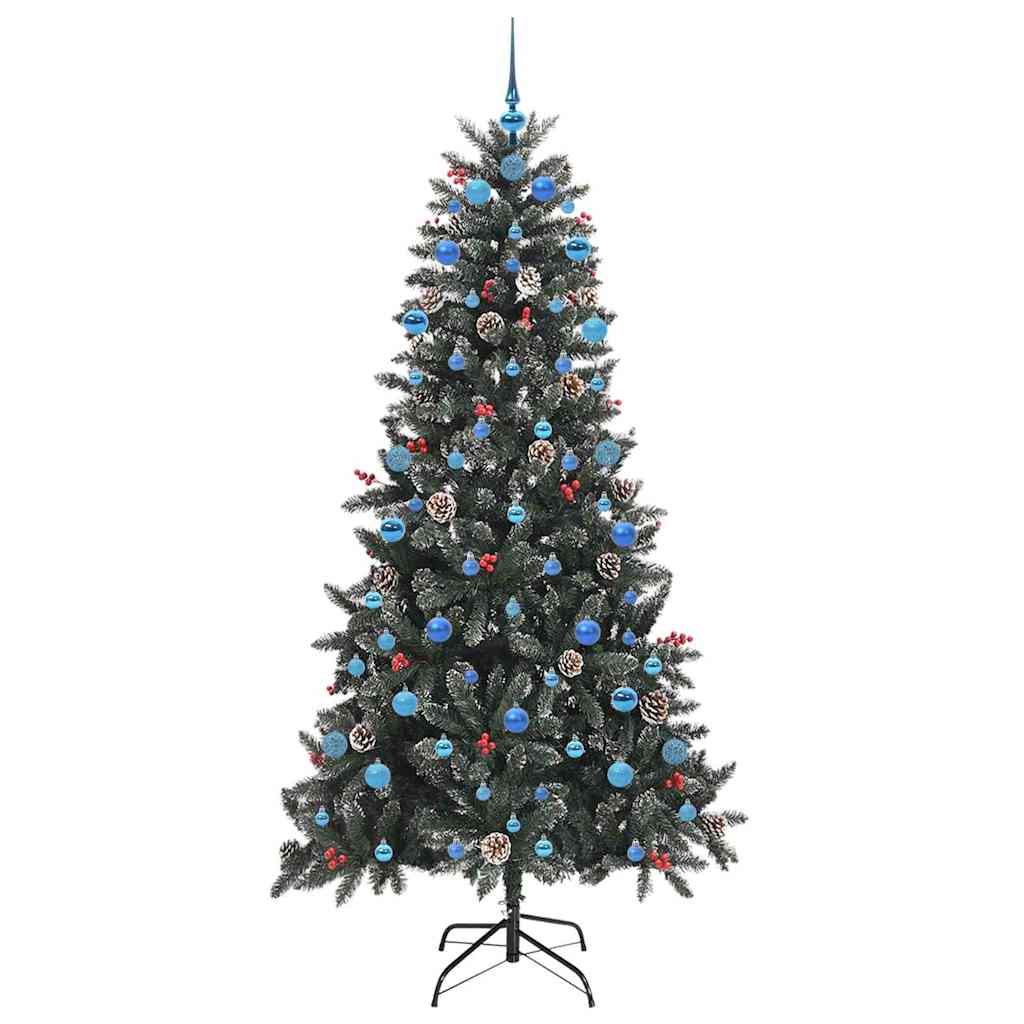 Künstlicher Weihnachtsbaum Grün 210 cm PVC, Plastik und Stahl