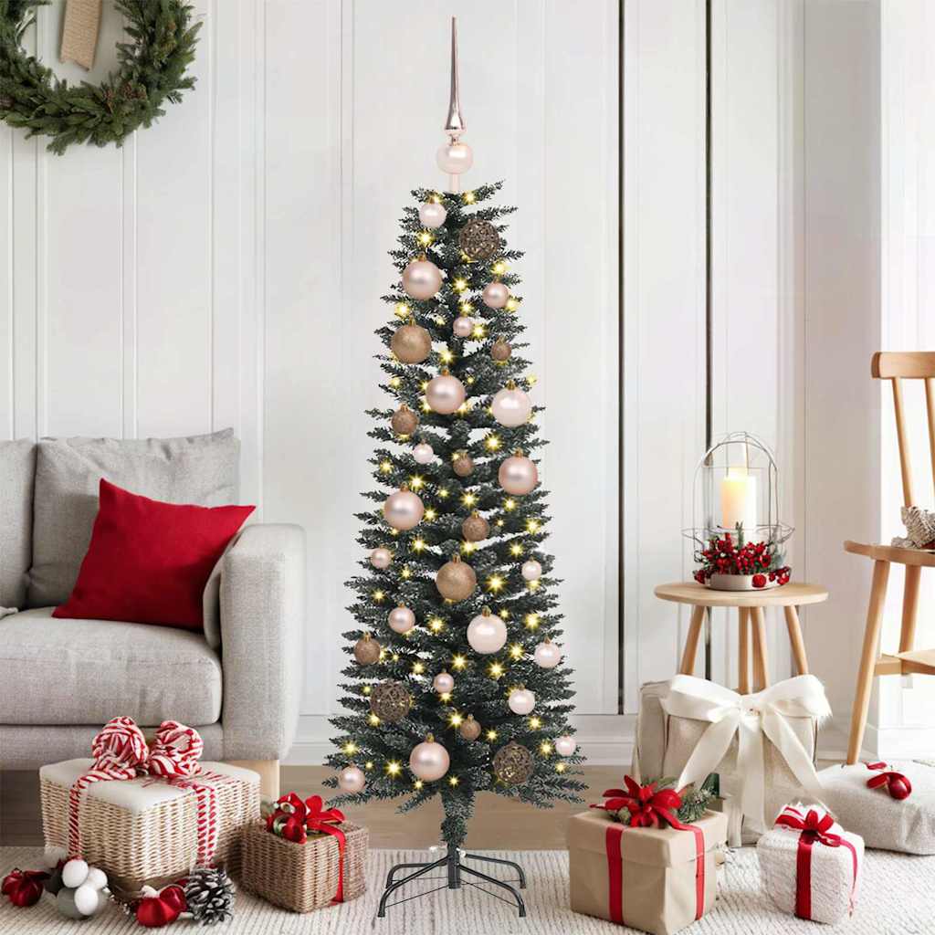 Künstlicher Weihnachtsbaum mit 150 LEDs mit Ständer Grün 120 cm