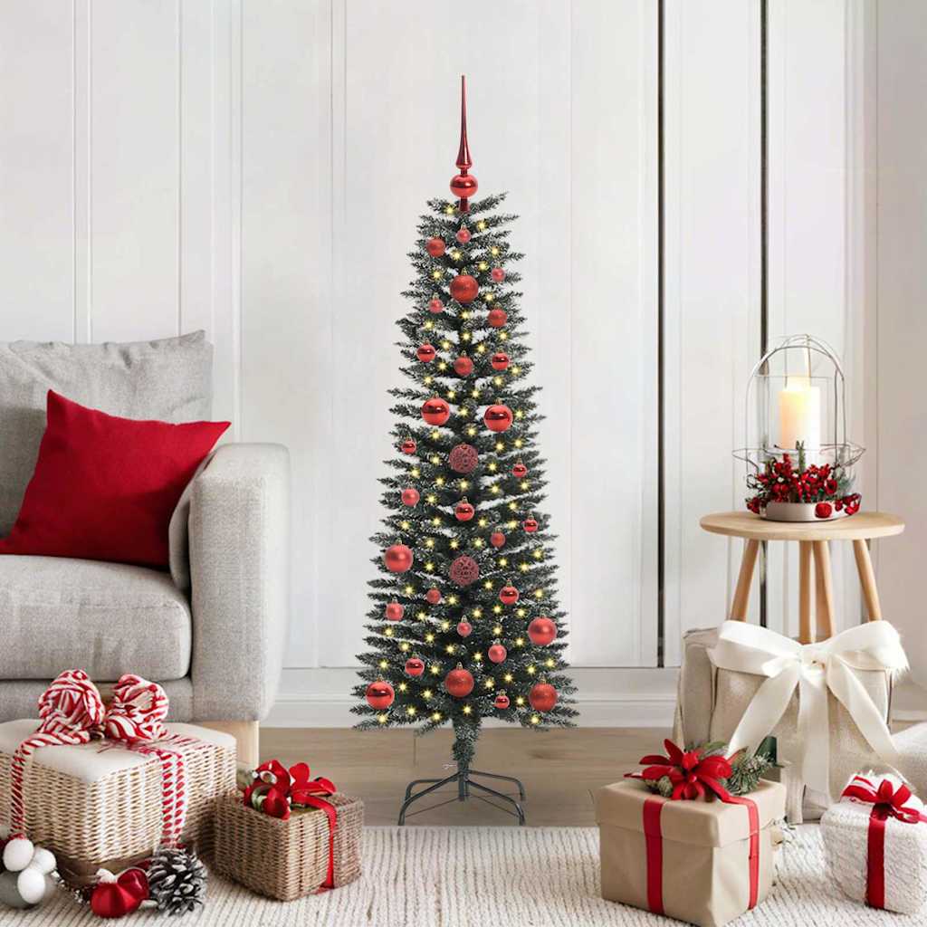 Künstlicher Weihnachtsbaum mit 150 LEDs mit Ständer Grün 120 cm