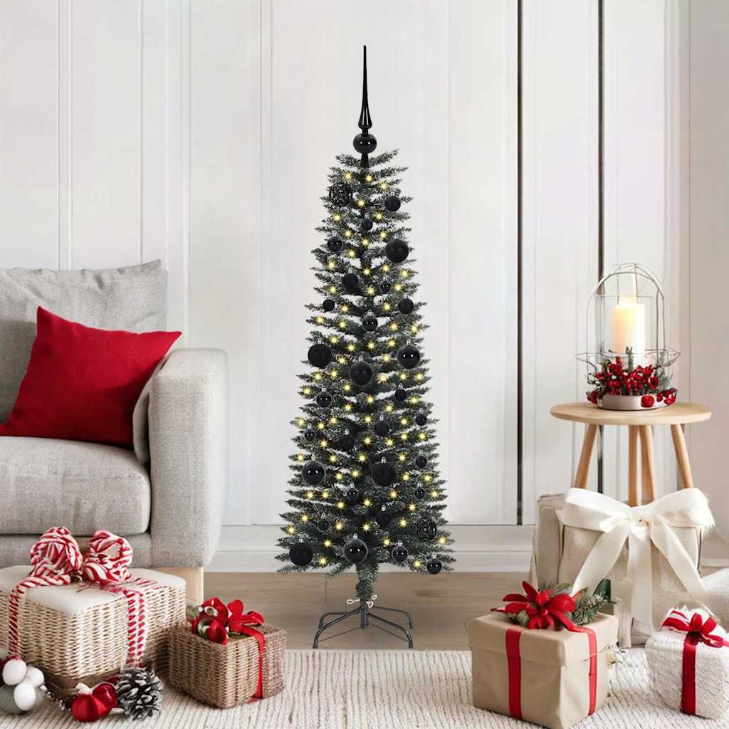 Künstlicher Weihnachtsbaum mit 150 LEDs mit Ständer Grün 120 cm