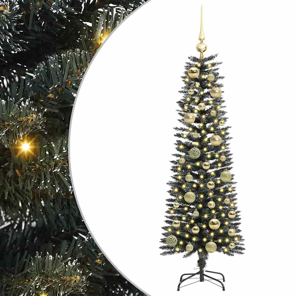 Künstlicher Weihnachtsbaum mit 150 LEDs mit Ständer Grün 120 cm