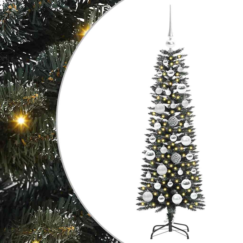 Künstlicher Weihnachtsbaum mit 150 LEDs mit Ständer Grün 120 cm