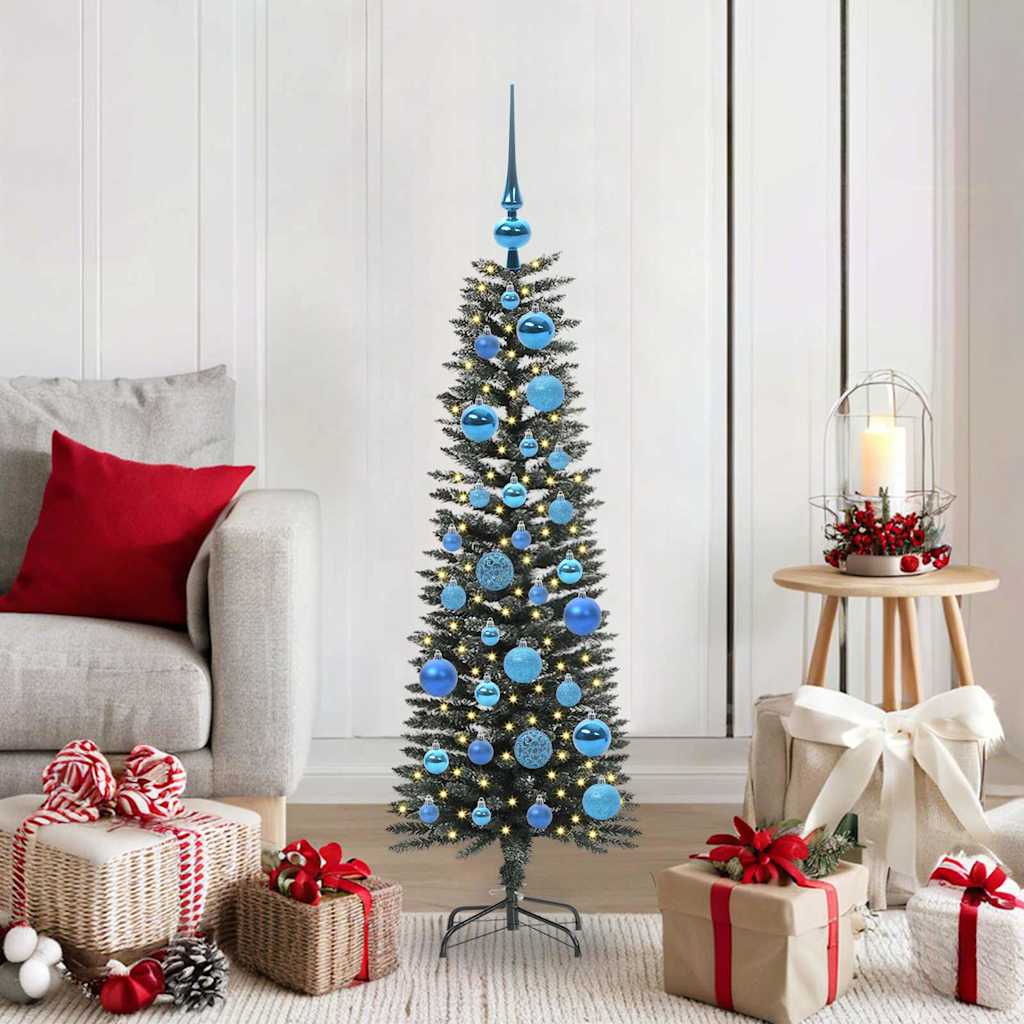 Künstlicher Weihnachtsbaum mit 150 LEDs mit Ständer Grün 120 cm