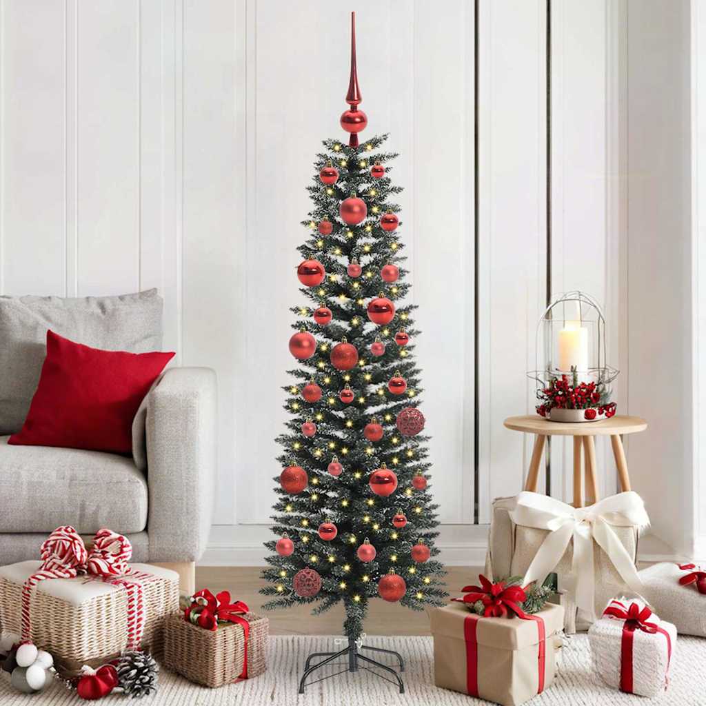Künstlicher Weihnachtsbaum mit 150 LEDs mit Ständer Grün 150 cm
