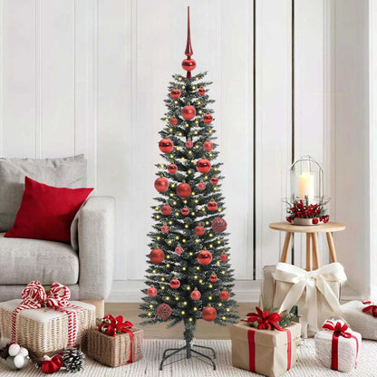 Künstlicher Weihnachtsbaum mit 150 LEDs mit Ständer Grün 150 cm