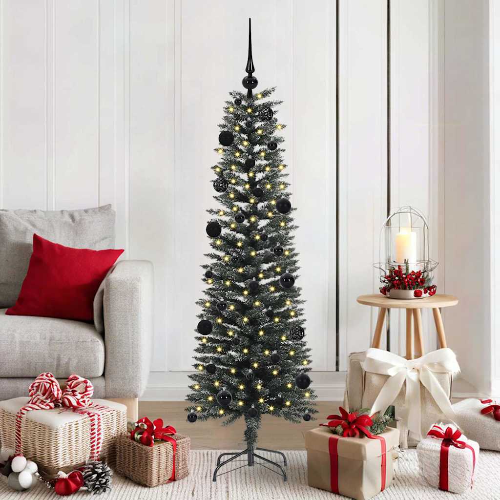 Künstlicher Weihnachtsbaum mit 150 LEDs mit Ständer Grün 150 cm