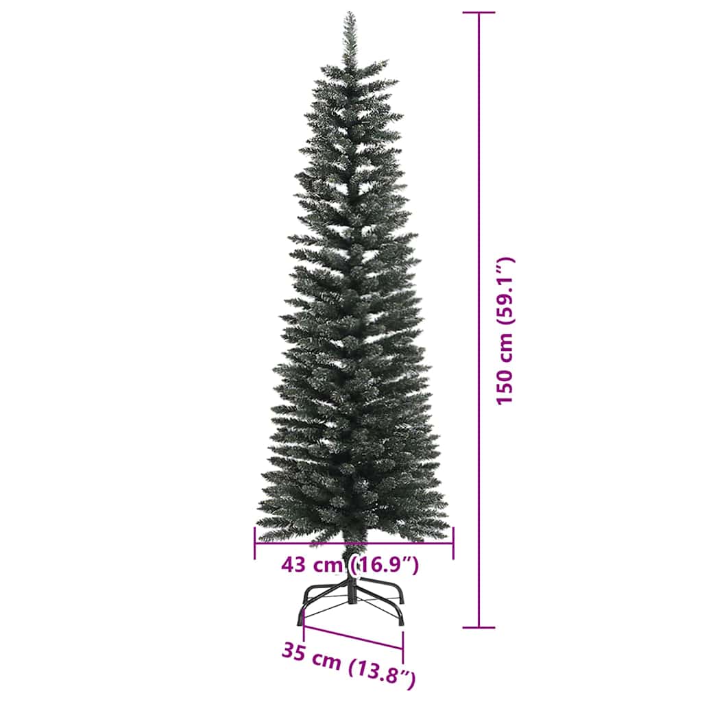 Künstlicher Weihnachtsbaum mit 150 LEDs mit Ständer Grün 150 cm