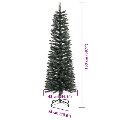 Künstlicher Weihnachtsbaum mit 150 LEDs mit Ständer Grün 150 cm
