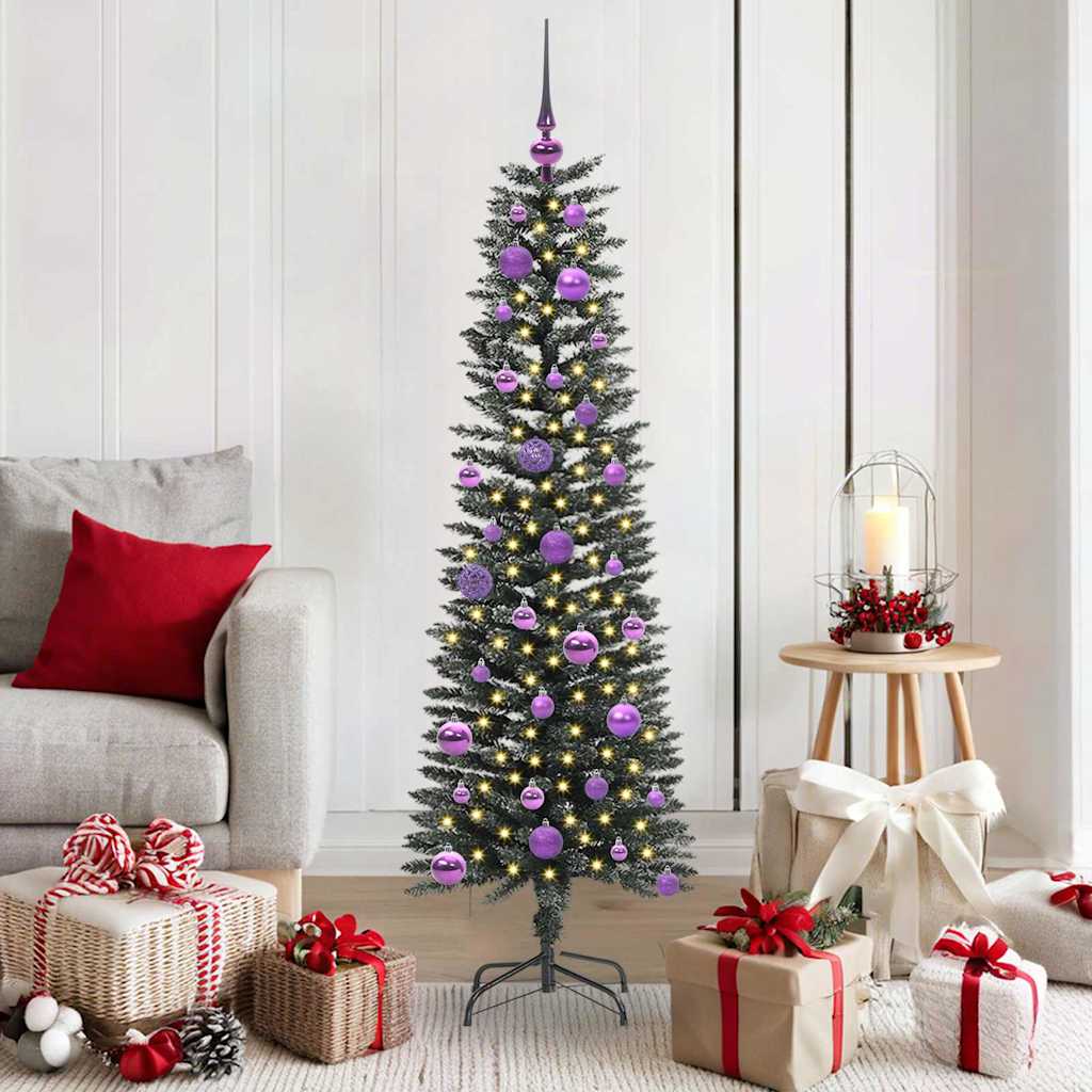 Künstlicher Weihnachtsbaum mit 150 LEDs mit Ständer Grün 150 cm
