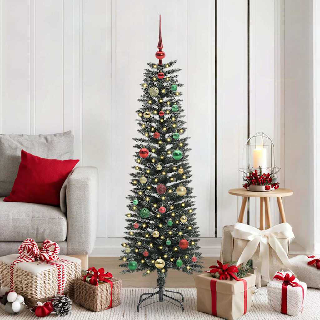 Künstlicher Weihnachtsbaum mit 150 LEDs mit Ständer Grün 150 cm