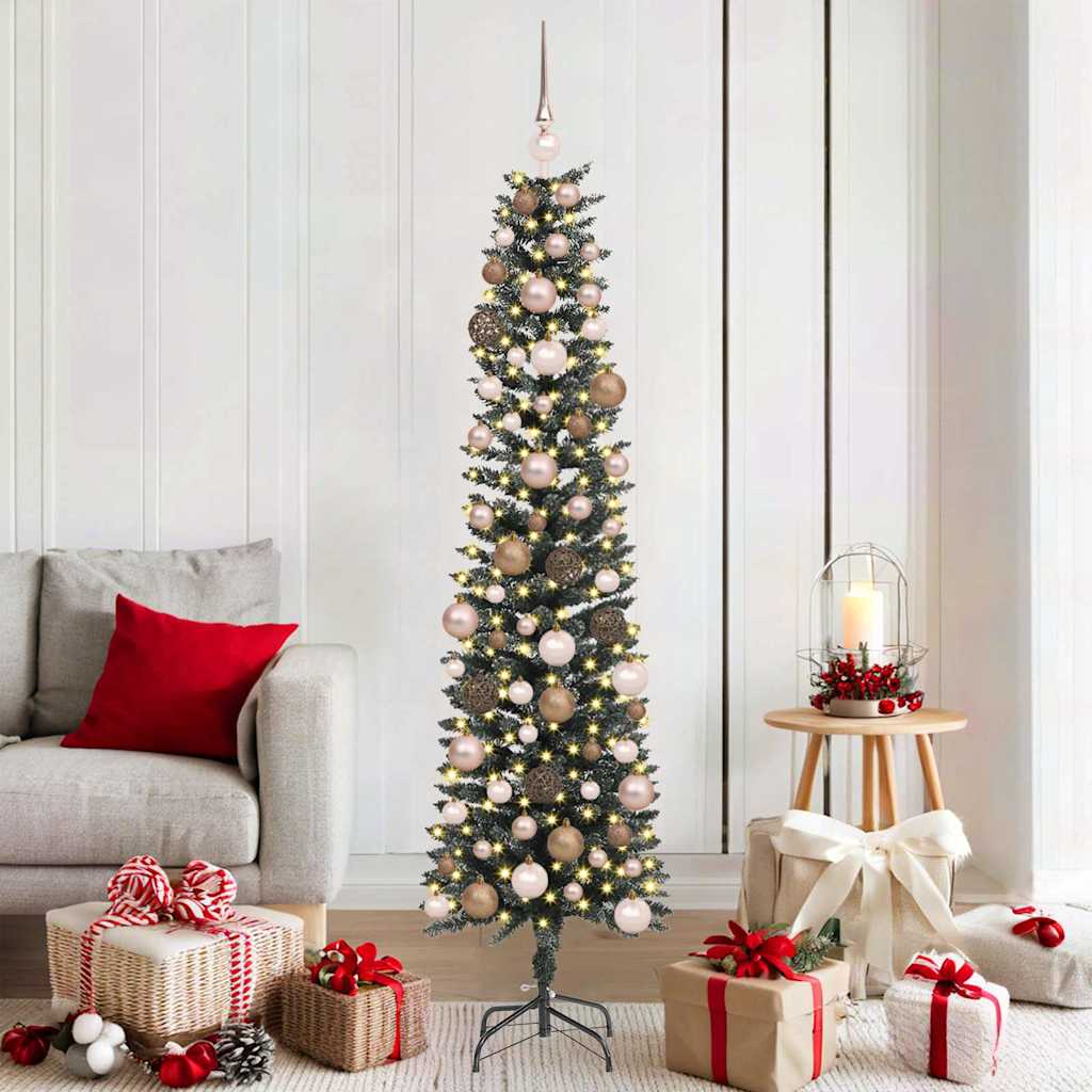 Künstlicher Weihnachtsbaum mit 300 LEDs mit Ständer Grün 180 cm