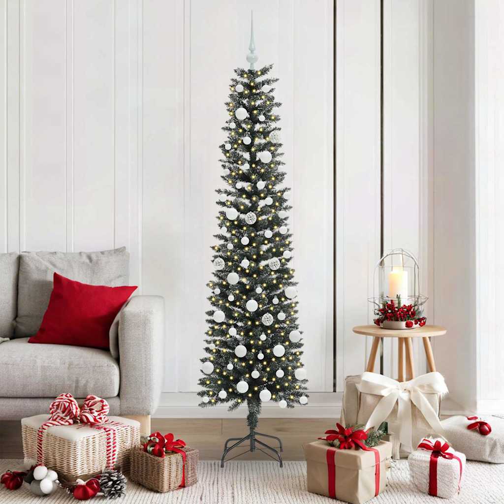 Künstlicher Weihnachtsbaum mit 300 LEDs mit Ständer Grün 180 cm
