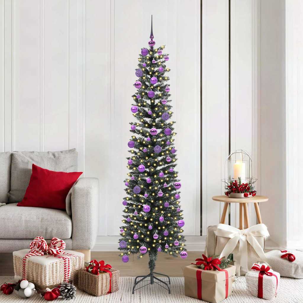 Künstlicher Weihnachtsbaum mit 300 LEDs mit Ständer Grün 180 cm