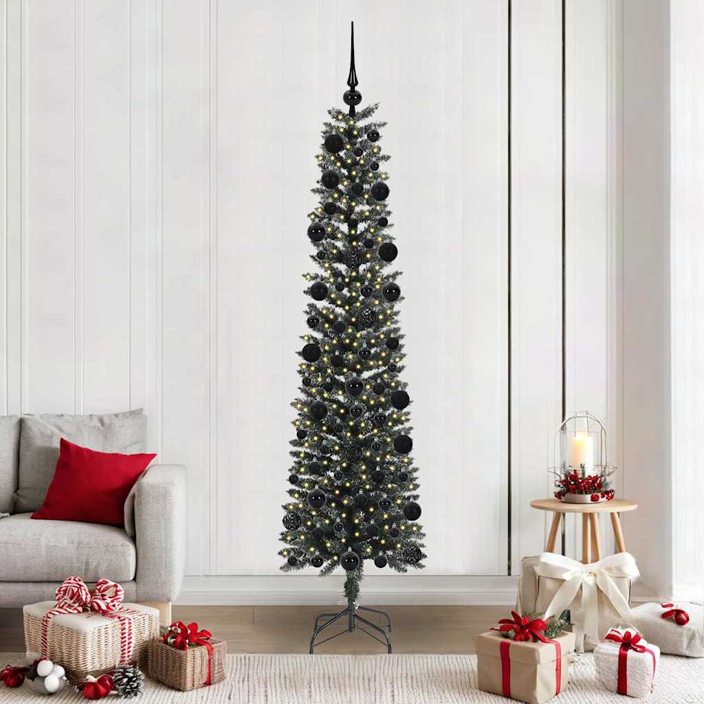 Künstlicher Weihnachtsbaum mit 300 LEDs mit Ständer Grün 210 cm