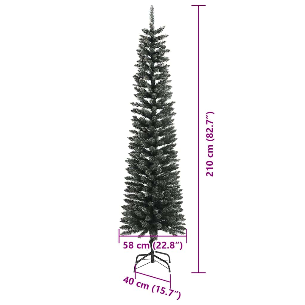 Künstlicher Weihnachtsbaum mit 300 LEDs mit Ständer Grün 210 cm