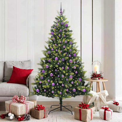 Künstlicher Klapp-Weihnachtsbaum mit 300 LEDs Grün 180 cm