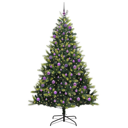 Künstlicher Klapp-Weihnachtsbaum mit 300 LEDs Grün 180 cm