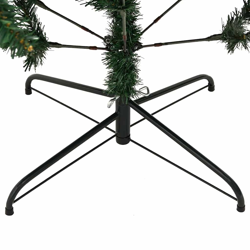 Künstlicher Klapp-Weihnachtsbaum mit 300 LEDs Grün 210 cm