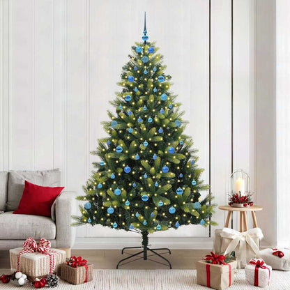 Künstlicher Klapp-Weihnachtsbaum mit 300 LEDs Grün 210 cm