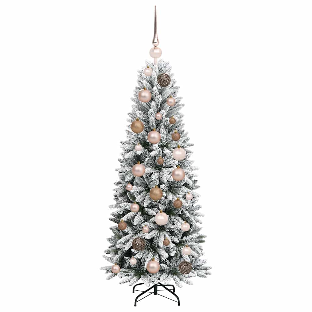 Künstlicher Weihnachtsbaum mit 150 LEDs mit Ständer Weiß 120 cm