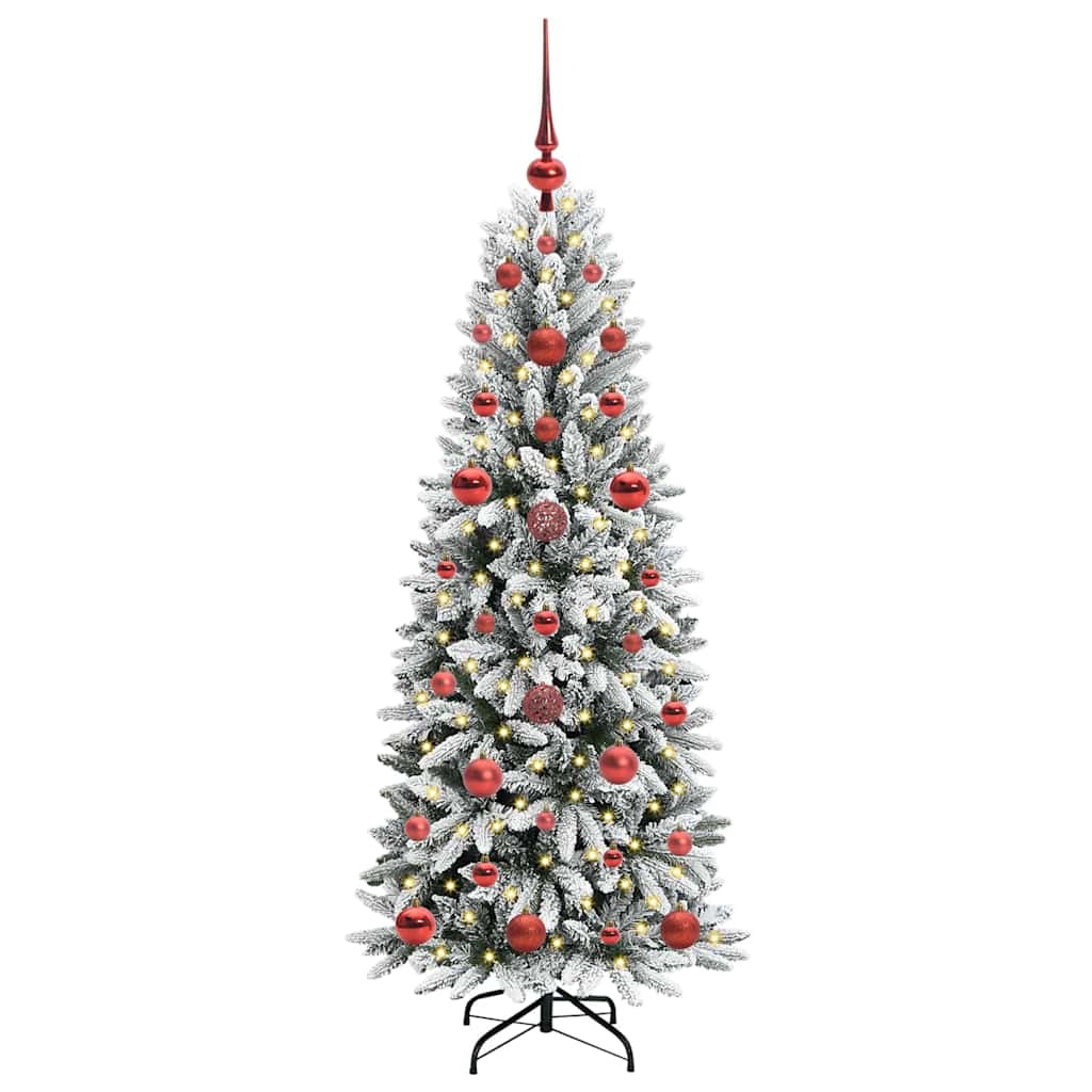 Künstlicher Weihnachtsbaum mit 150 LEDs mit Ständer Weiß 120 cm