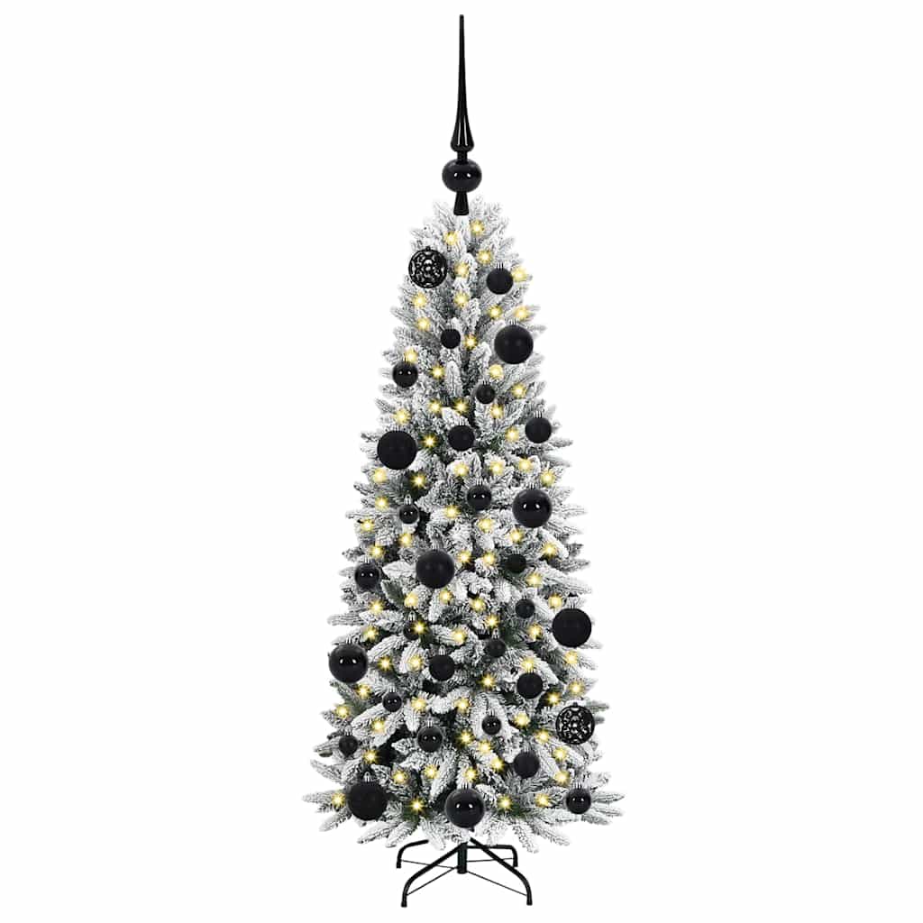 Künstlicher Weihnachtsbaum mit 150 LEDs mit Ständer Weiß 120 cm