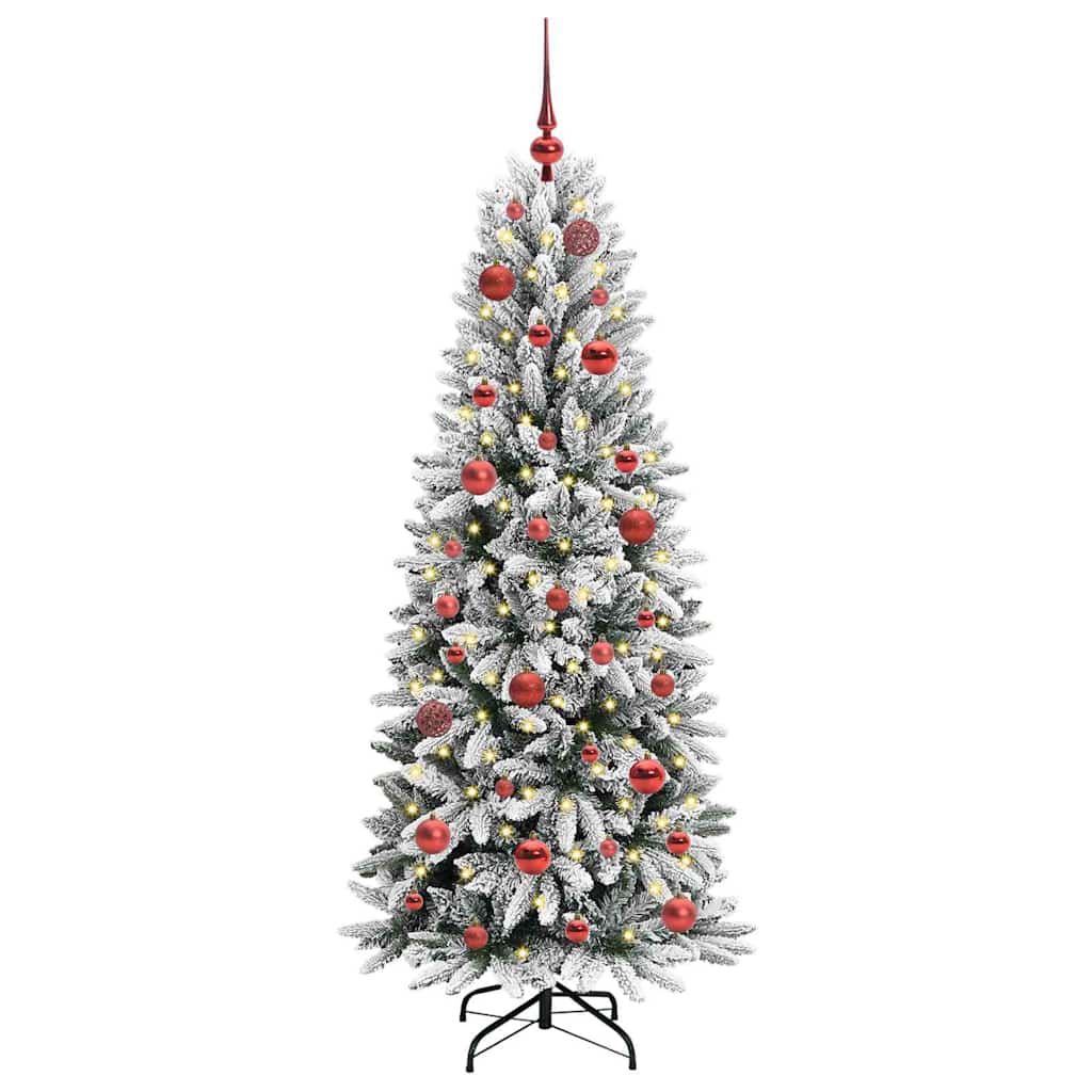 Künstlicher Weihnachtsbaum mit 150 LEDs mit Ständer Weiß 150 cm