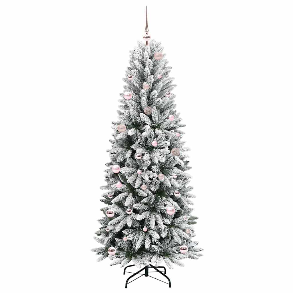Künstlicher Weihnachtsbaum mit 150 LEDs mit Ständer Weiß 150 cm