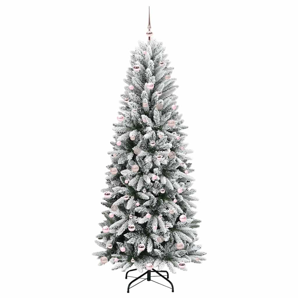 Künstlicher Weihnachtsbaum mit 300 LEDs mit Ständer Weiß 240 cm