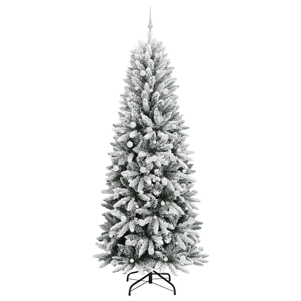 Künstlicher Weihnachtsbaum mit 300 LEDs mit Ständer Weiß 240 cm