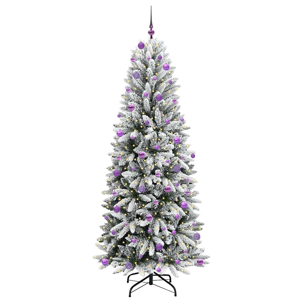 Künstlicher Weihnachtsbaum mit 300 LEDs mit Ständer Weiß 240 cm