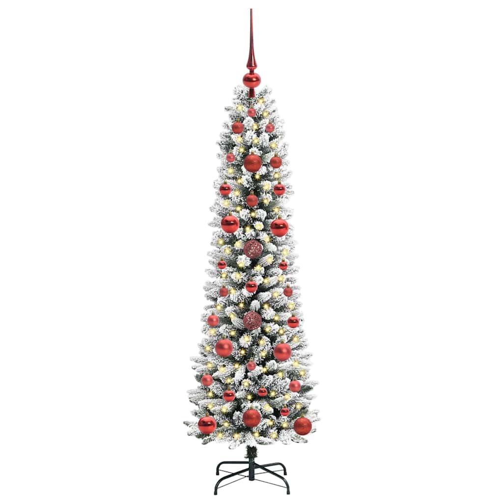 Künstlicher Weihnachtsbaum mit 150 LEDs mit Ständer Weiß 120 cm